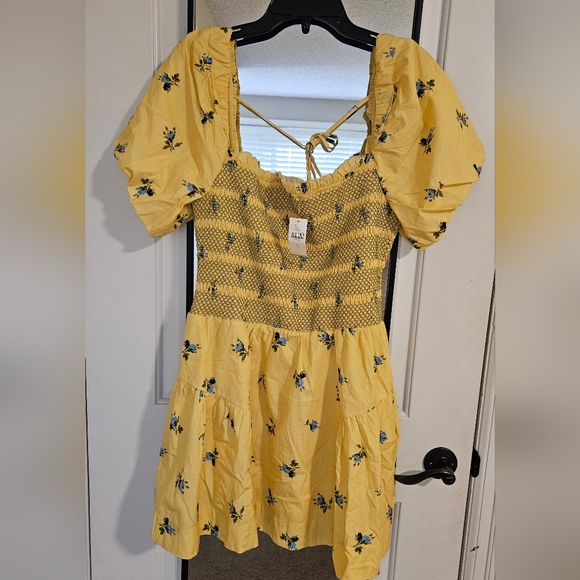 NWT Anthropologie Floral Smocked Dress - Picture 1 of 2